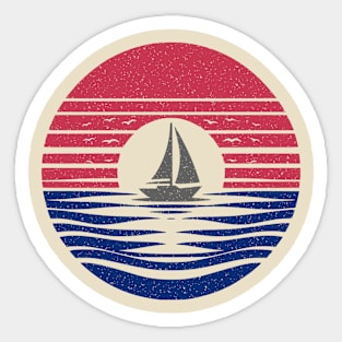 Sunset Sailing Sticker